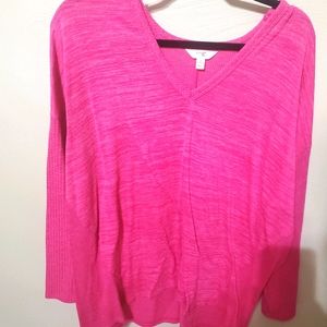 Terra &Sky Heathered Pink Sweater